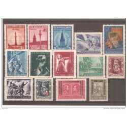 Ficha con sellos de yugoslavia