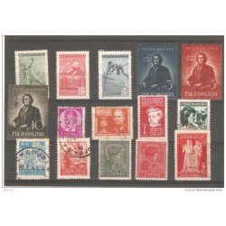 Ficha con sellos de yugoslavia