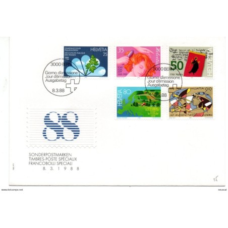 Sobre primer día TimbresPoste Speciaux 1988