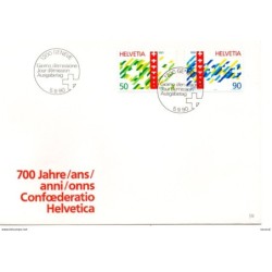 Sobre primer día de emisión 1990