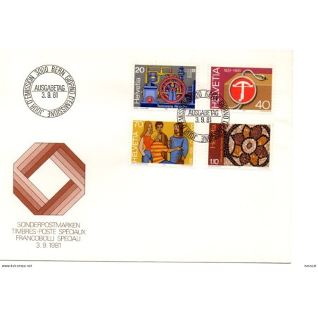 Sobre primer día de emisión TimbresPostes Speciaux 1981
