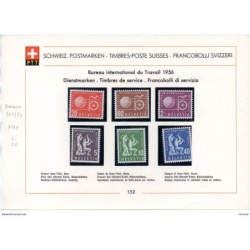 Sellos de Suiza Bureau international du Travail 1956