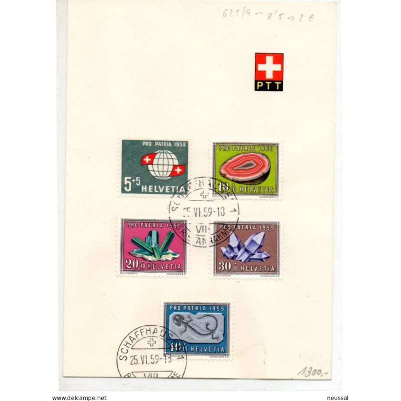 Sellos de Suiza Pro Patria 1959 Sellos de Suiza Pro Patria 1959