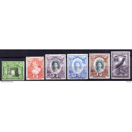 Sellos de la serie 7381 incompleta  Tonga