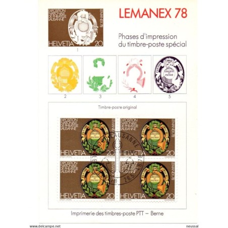 Sellos de Suiza  Lemanex 1978