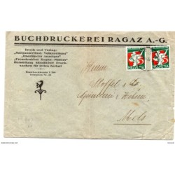 Sobre de Suiza de 1932 con sellos n 263 circulados