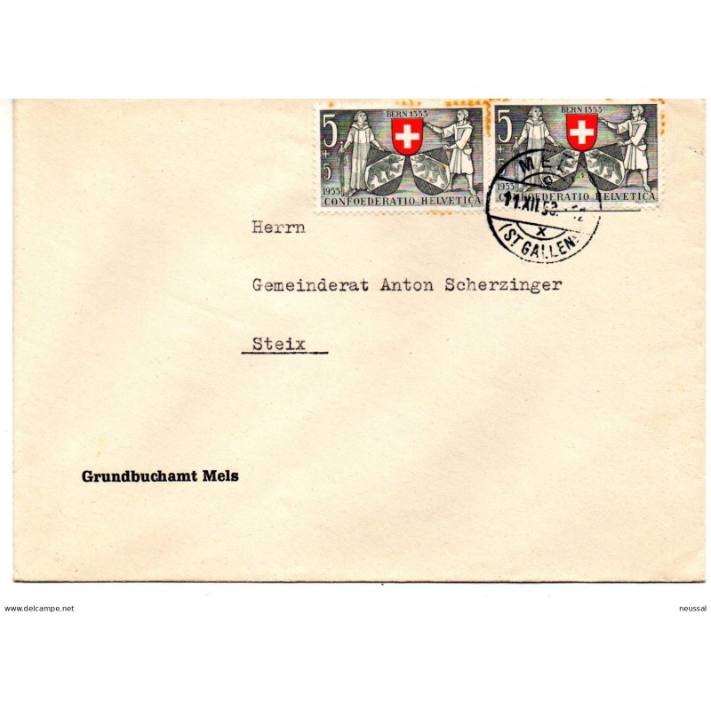 Sobre de Suiza con sellos n 531 circulados Sobre de Suiza con sellos n 531 circulados