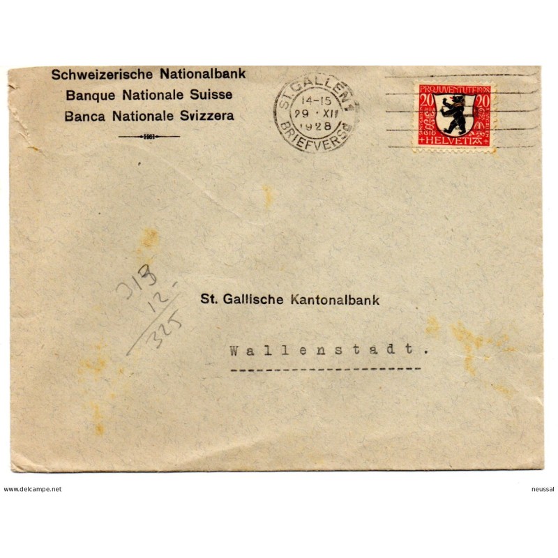 Sobre de Suiza con sello n 233 Sobre de Suiza con sello n 233