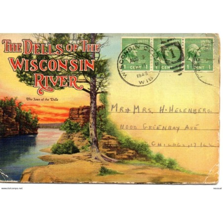 Cartera con 18 reproducciones del valle y rio de Wisconsin