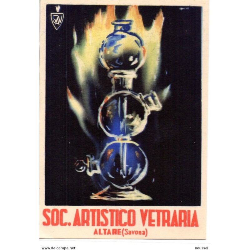 Postal original de Soc Artistico Vetraria Altare Savona Postal original de Soc Artistico Vetraria Altare Savona