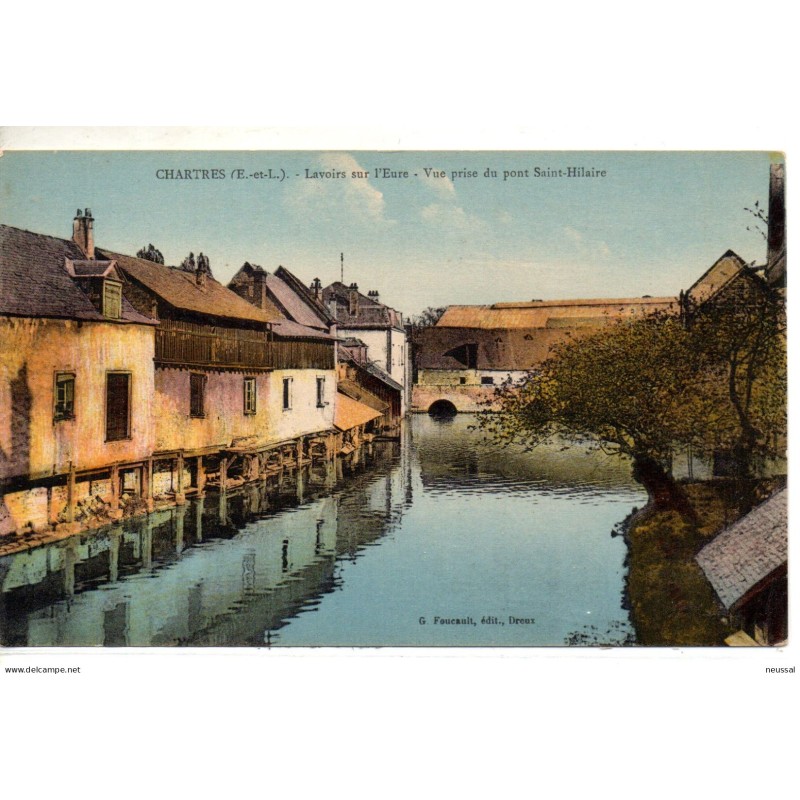 Postal original del pueblo de Chartres en Francia Postal original del pueblo de Chartres en Francia
