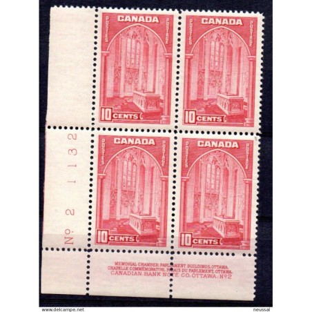 Sello n 197 en bloque de 4  Canada