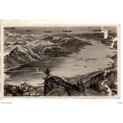 Antigua postal no circulada del lago Léman Francia