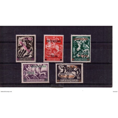 Sellos de Bélgica de 1944 con sobre carga de Breendonk 10Francos