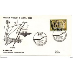Sobre primer vuelo líneas aéreas escandinavas 1980