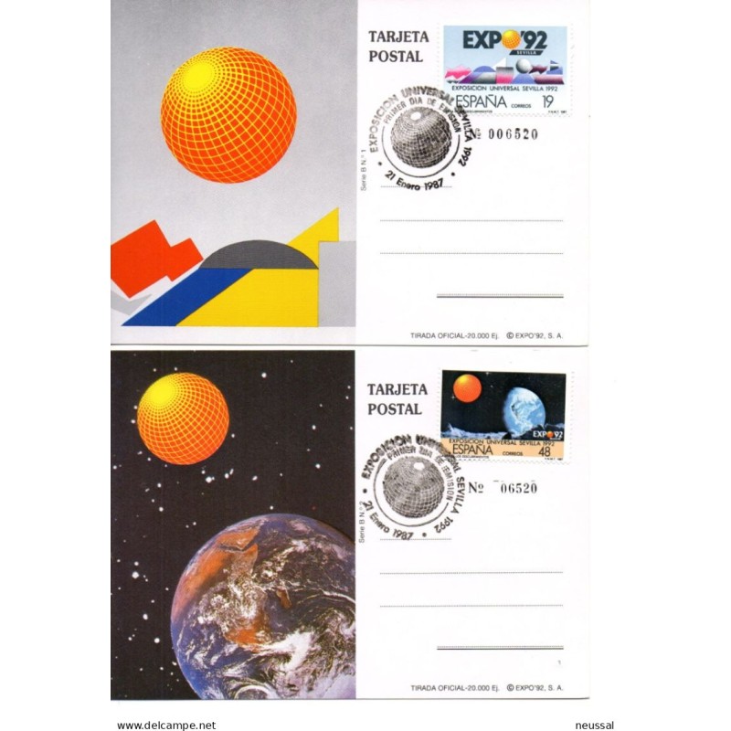 Tarjetas postales de 1 día 1987 Tarjetas postales de 1 día 1987