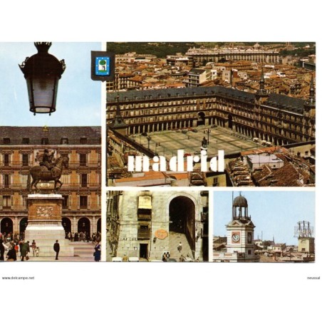 Tarjeta postal de monumentos de Madrid 1987