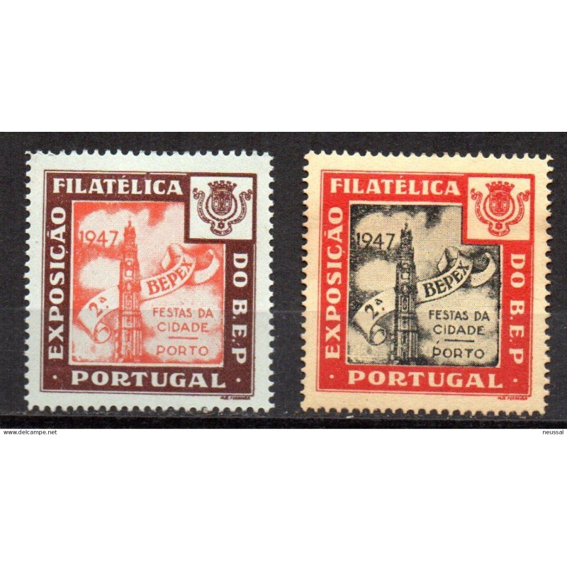 2 viñetas de portugal de 1947 2 viñetas de portugal de 1947