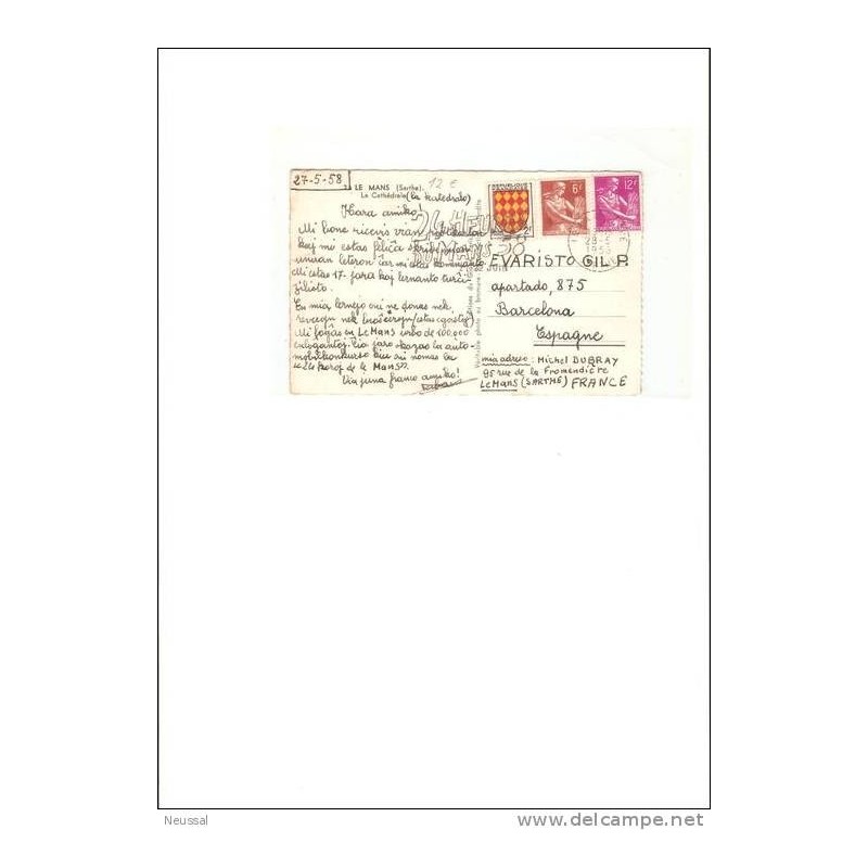Tarjeta postal ciruclada de sarthe Tarjeta postal ciruclada de sarthe