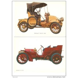 2 tarjeta postal  de  coches antiguos