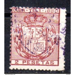 Sello  n telegrafos 50 Cuba