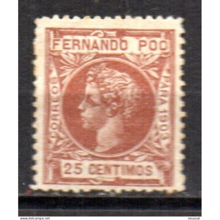Sello n 127N muestra cerocero  Fernando po