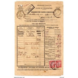 Papel con matasellos de  la palisse y sellos taxa