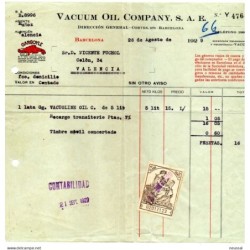 Papel  de 1929 vacuum oil company con fiscal