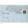 Papel  de 1863 con fiscal de recibo 50ct