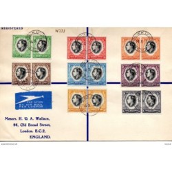 Carta con  serie en pareja n 1407 sud africa de 1937