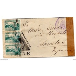 Carta de argentina con censura militar de barcelona