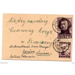 Carta  de polonia de 1948 direccion suiza