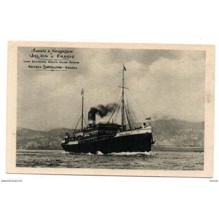 Tarjeta postal  de barco  villain fassio