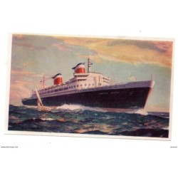 Tarjeta postal  de barco  new ss united states