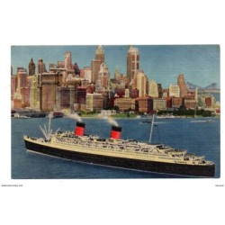 Tarjeta postal  escrita por detras de barco