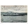 Tarjeta postal   circulada de  1906 turbine steamship