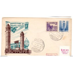 Carta  con matasellos commemorativo de 1949 barcelona