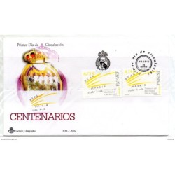 Sobre de primer dia del centenario del Real madrid  con sello incluido