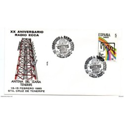 Carta  con matasellos commemorativo congreso de radio ecca 1985