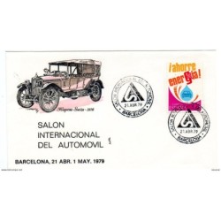 Carta  con matasellos commemorativo salon internacional del automovil