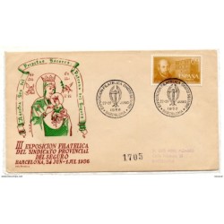 Carta con matasellos commemorativo de sindicato de seguro barcelona