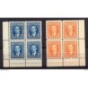 Sellos n 1945 en bloque de 4  Canada