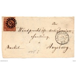 Frontal de carta  con matasello 175 de landshut