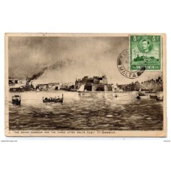 Tarjeta de malta   con censura militar de burgos