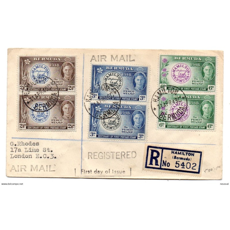 Carta con matasellos 1949 bermudas Carta con matasellos 1949 bermudas