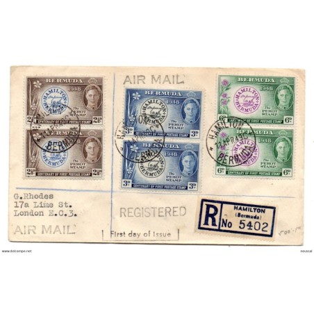 Carta con matasellos 1949 bermudas