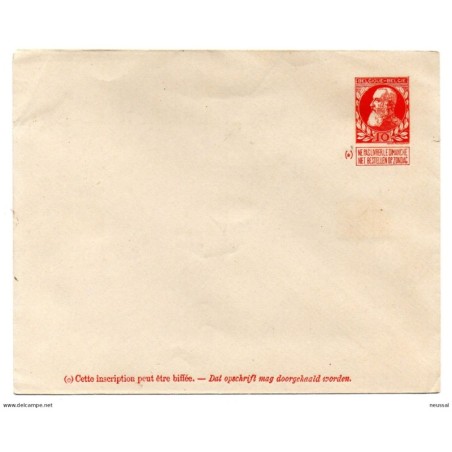 Sobre entero postal  de belgica