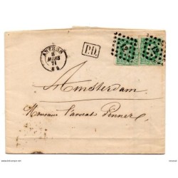 Carta con matasellos anvers de 1871
