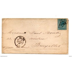 Carta con matasellos de gand 1867