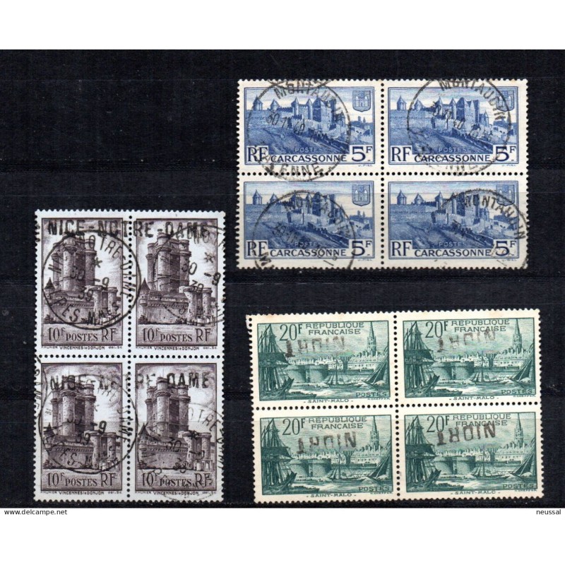 Sellos n 3924 en bloque de 4 algunos con cuños de niort notre dame Sellos n 3924 en bloque de 4 algunos con cuños de niort notre dame